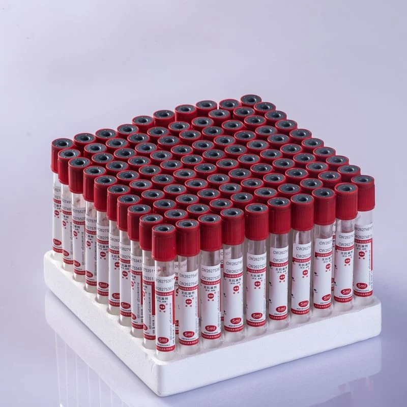 (No Additive Tubes) Disposable Vacuum Blood Collection Tubes For Immune And Serum Tests